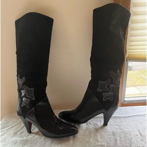 Bally black leather boots size 8.5